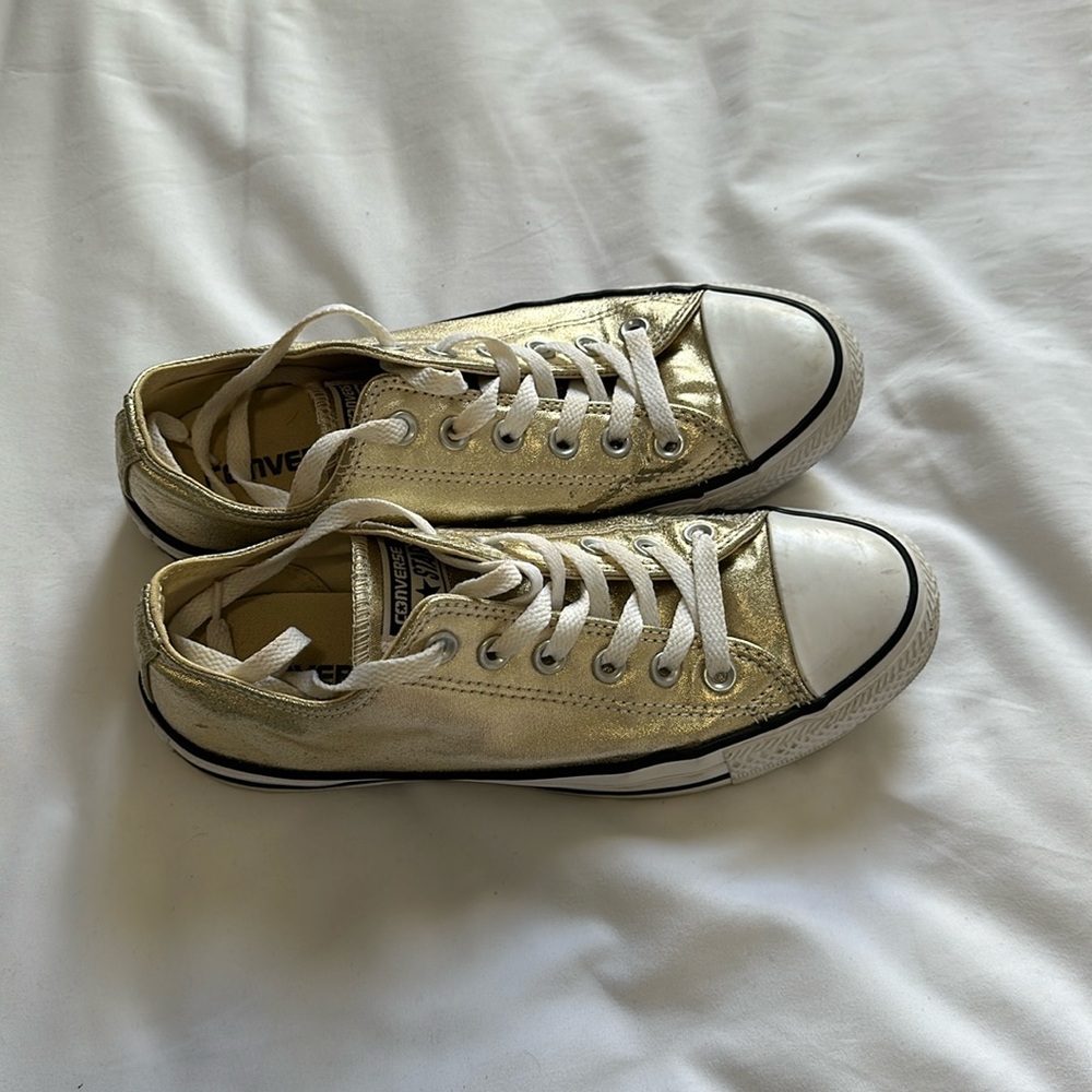 Gold Converse Low Top
